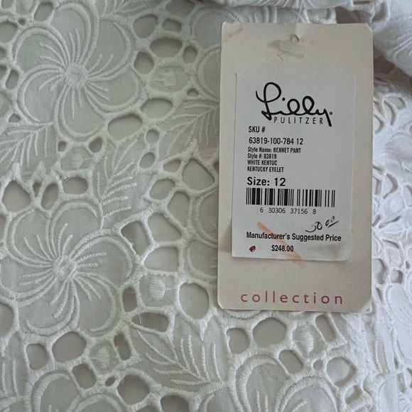 Lilly Pulitzer NWT beautiful eyelet pants - Picture 3 of 3
